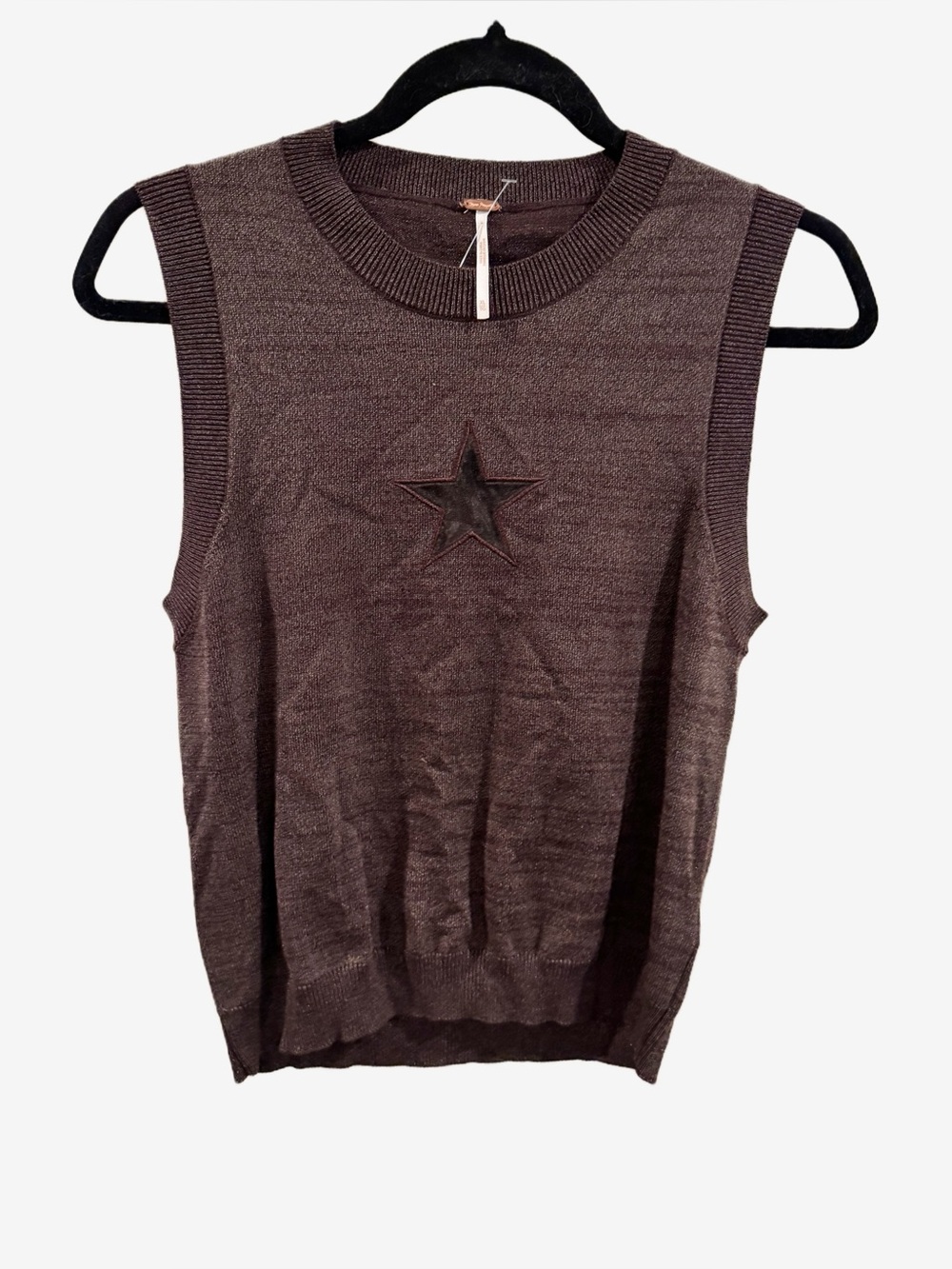 Free People Woman’s Star Patterned Lightweight Sweater/Knit Top, Size XL, NWOT